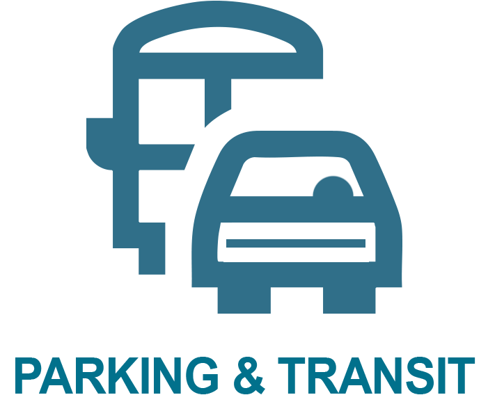 Parking and Transit Icon. Click here to go to page