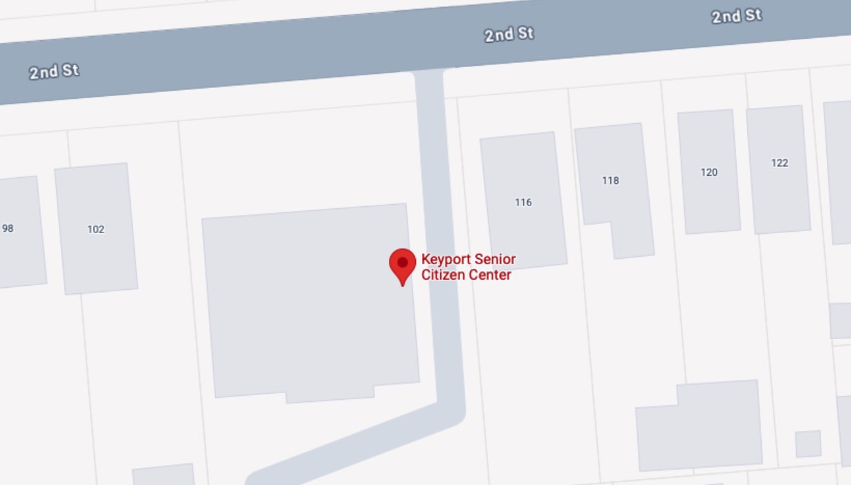 google map of senior center