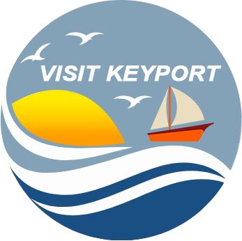 visit Keyport logo of boat on water